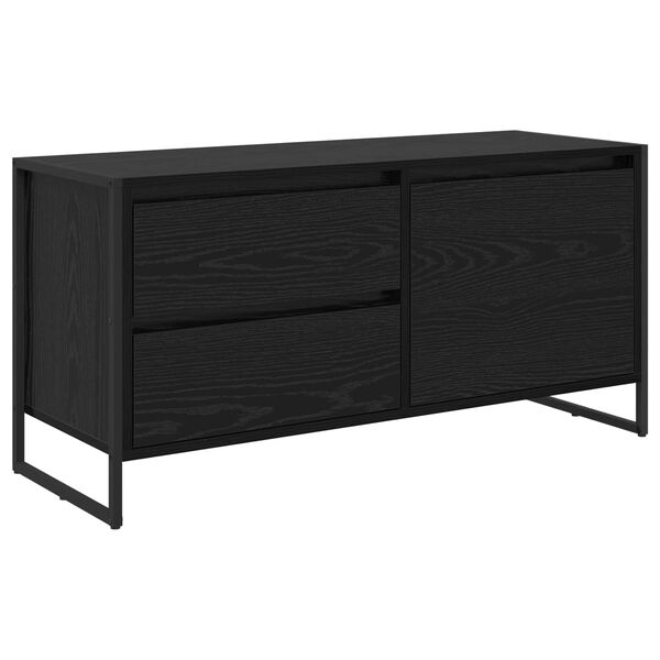 vidaXL TV-Schr&auml;nk Schwarz Eichen-Optik 100 x 36 x 49.5 cm