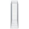 vidaXL Gabionen mit Hochbogen 2 Stk. 200x50x160/180cm Verzinktes Eisen