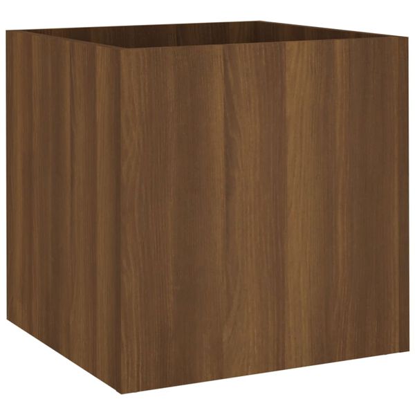 vidaXL Pflanzgef&auml;&szlig; Braun Eichen-Optik 40x40x40 cm Holzwerkstoff