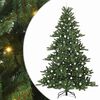 vidaXL K&uuml;nstlicher klappbarer Weihnachtsbaum Gr&uuml;n 240 cm PVC und Stahl