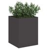 vidaXL Gartenblumentopf Schwarz 32 x 32 x 40 cm Kaltgewalzter Stahl