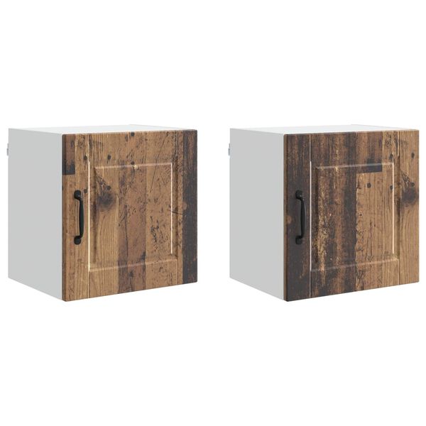 vidaXL K&uuml;chenschrank 2 pcs Altholz 40 x 31 x 40 cm Holzwerkstoff