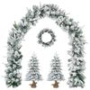 vidaXL Mini Weihnachtsbaum 45 cm PVC und PE Gr&uuml;n und Wei&szlig;