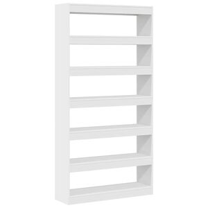 vidaXL B&uuml;cherregal 6 Ebenen 100 x 30 x 198 cm Holzwerkstoff Wei&szlig;