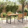 vidaXL Garten Essgruppe 5 pcs Grau Massivholz Akazie
