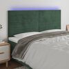vidaXL LED Kopfteil Dunkelgr&uuml;n 180x5x118/128 cm Samt
