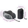 vidaXL Reisekissen f&uuml;r den Hals Grau 27 x 26 x 14 cm Viscoschaum
