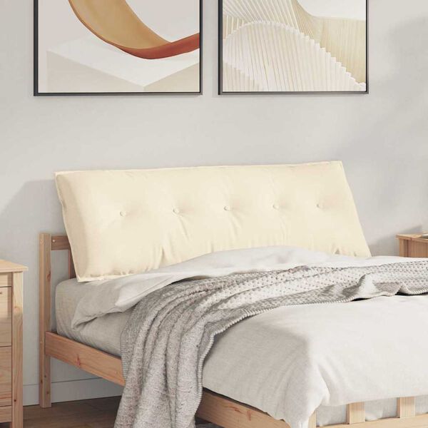 vidaXL R&uuml;ckenkissen Creme 140 x 50 cm Cordstoff