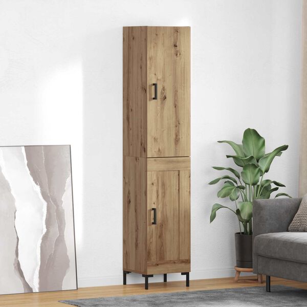 vidaXL Highboard Artisan-Eiche 69,5 x 34 x 180 cm Holzwerkstoff