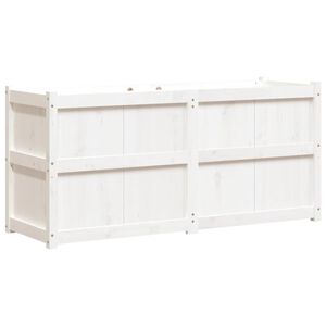 vidaXL Pflanzk&uuml;bel Wei&szlig; 150x50x70 cm Massivholz Kiefer