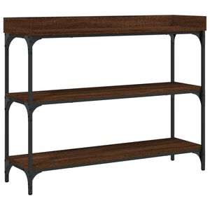 vidaXL Konsolentisch mit Ablagen Braun Eichen-Optik 100x30x80 cm