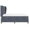 vidaXL Boxspringbett mit Matratze Dunkelgrau 200 x 180 cm Polyester