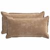 vidaXL Kissenbezug 2 stk. HOUTEN Braun 40 x 80 cm Chenille-Stoff