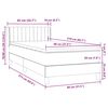 vidaXL Boxspringbett mit Matratze Dunkelgrau 80x210 cm Samt