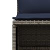 vidaXL 4-teiliges Gartensofa-Set mit Kissen, grau, Polyrattan