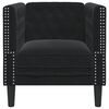 vidaXL Chesterfield-Sessel Schwarz Samt