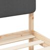 vidaXL Bettgestell mit gepolstertem Kopfteil Dunkelgrau 90 x 200 cm