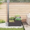 vidaXL Gartenblumentopf Schwarz 100 x 100 x 48 cm Stahl