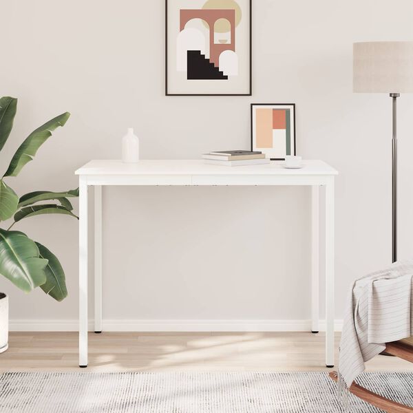 vidaXL Bartisch Wei&szlig; 110 x 55 x 105 cm Massives Kiefernholz