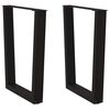 vidaXL Esstisch Beine V-Form 2 St&uuml;ck Schwarz 70x(72-73,3) cm Stahl