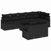 vidaXL Gartensofa-set 9 stk. Schwarz Poly-Rattan