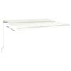 vidaXL Markise Manuell Einziehbar 500x300 cm Creme
