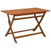 vidaXL Gartentisch Klappbar 120x70x75 cm Massivholz Eukalyptus