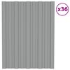 vidaXL Dachpaneel 36 pcs Grau 60 x 45 cm Verzinkter Stahl