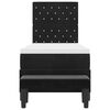 vidaXL Boxspringbett mit Matratze Schwarz 80 x 200 cm Samt