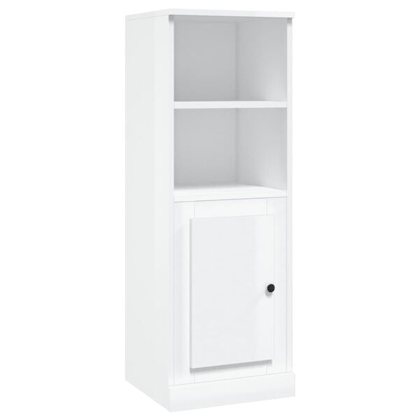 vidaXL Highboard Hochglanz-Wei&szlig; 36x35,5x103,5 cm Holzwerkstoff