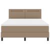vidaXL Boxspringbett mit Matratze Cappuccino 140 x 200 cm Kunstleder