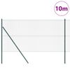vidaXL Zaunpfosten Gr&uuml;n 10 x 1,4 m (25 x 25 mm Netz) Stahl und PVC
