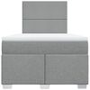 vidaXL Boxspringbett mit Matratze Hellgrau 120x190 cm Stoff