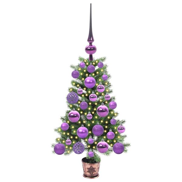 vidaXL Weihnachtsbaum mit 150 LEDs mit St&auml;nder Gr&uuml;n 65 cm PE