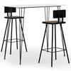 vidaXL 3-tlg. Bar-Set Wei&szlig;