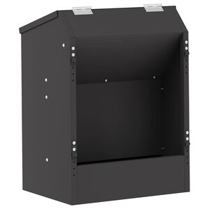 vidaXL Kaninchenf&uuml;tterer Schwarz 33,5 x 25,5 x 45,5 cm