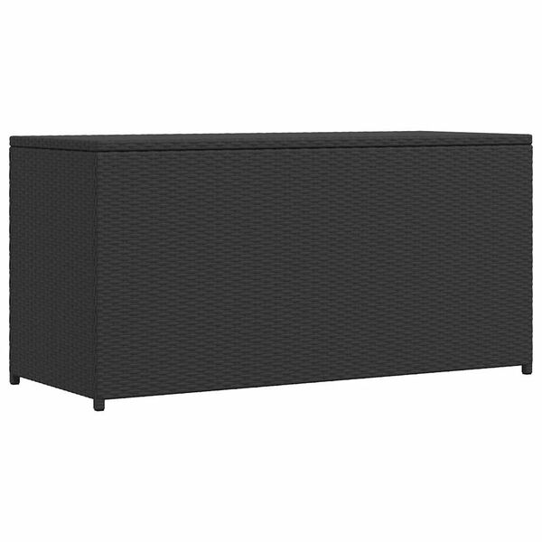 vidaXL Garten-Auflagenbox Schwarz 120x50x60 cm Poly Rattan
