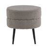 Venture Home Hocker Pot 40x40x40 cm Teddy Schwarz und Grau