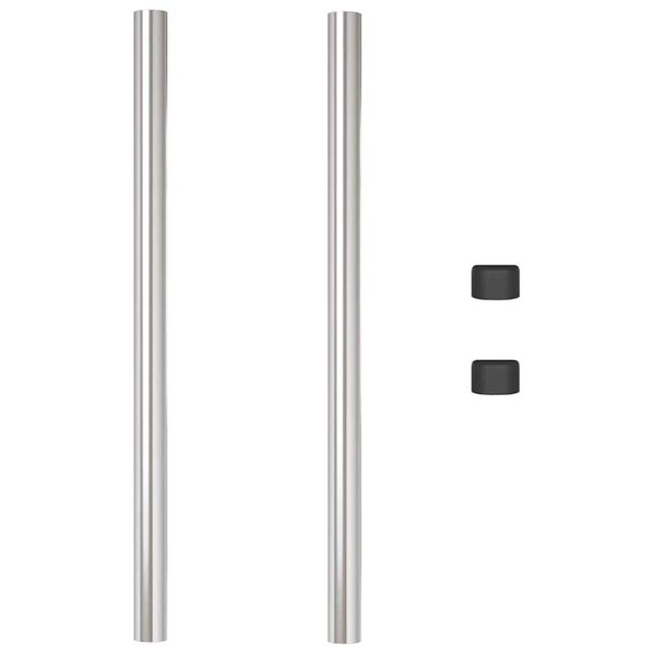 vidaXL Zaunpfosten 2 pcs Silber 90 cm Pulverbeschichteter Stahl