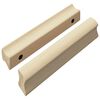 vidaXL Gerader Griff 2 pcs Nat&uuml;rliche Holzfarbe 130 x 25 x 30 mm