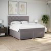 vidaXL Boxspringbett mit Matratze Taupe 180x200 cm Stoff