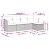 vidaXL 5-tlg. Garten-Sofagarnitur mit Kissen Beige Poly Rattan