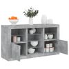 vidaXL Sideboard mit LED-Leuchten Betongrau 123x37x67 cm