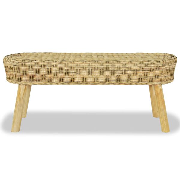 vidaXL Flurbank 110 x 35 x 45 cm Rattan Natur