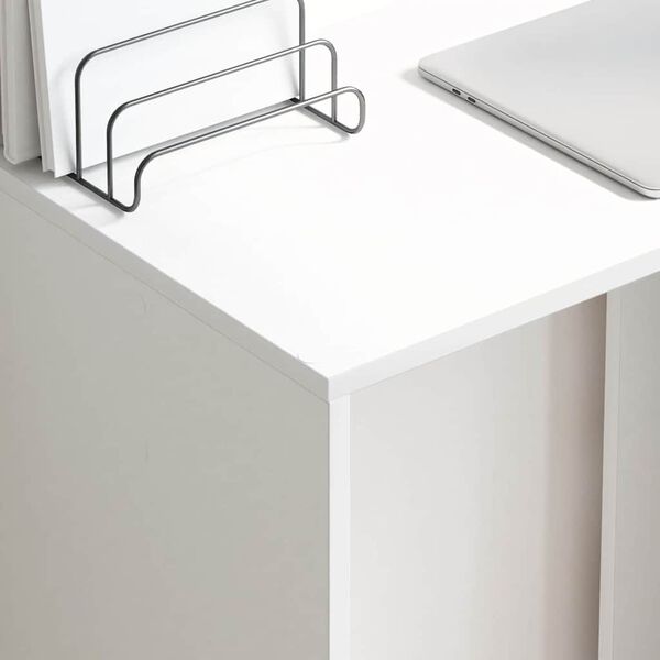 vidaXL Schreibtisch mit Regal Weiß 78,5 x 37 x 154,5 cm Holzwerkstoff