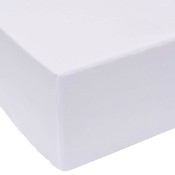 vidaXL Bettlaken Wei&szlig; 200 x 160 cm Baumwolle