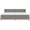vidaXL Boxspringbett mit Matratze Taupe 200 x 200 cm Polyester