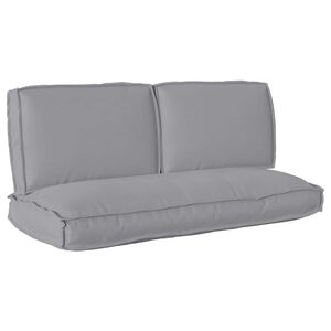 vidaXL Kissenset Oxford-Stoff Grau 120 x 50 x 52 cm