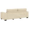 vidaXL 3-teiliges Sofa-Set mit Kissen, cremefarbener Stoff