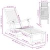 vidaXL Gartenliegen mit Fu&szlig;teil und Tisch Massivholz Akazie